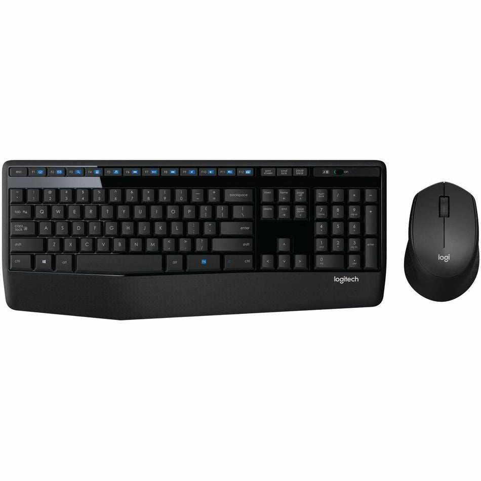 Logitech MK345 Wireless Keyboard and Mouse Combo - Full-Sized Keyboard with Palm Rest, Comfortable Right-Handed Wireless Mouse, 2.4 GHz Wireless USB Receiver - 920-006481