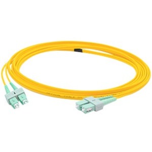 AddOn 3m Single-Mode Fiber (SMF) Simplex (APC-SC/APC-SC) ASC/ASC OS1 Yellow Patch Cable - ADDASCASC3MS9SMF