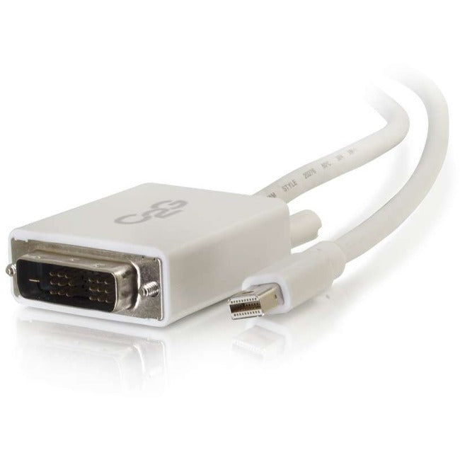 C2G 3ft Mini DisplayPort to DVI Cable - Single Link DVI-D Adapter - White - 54337