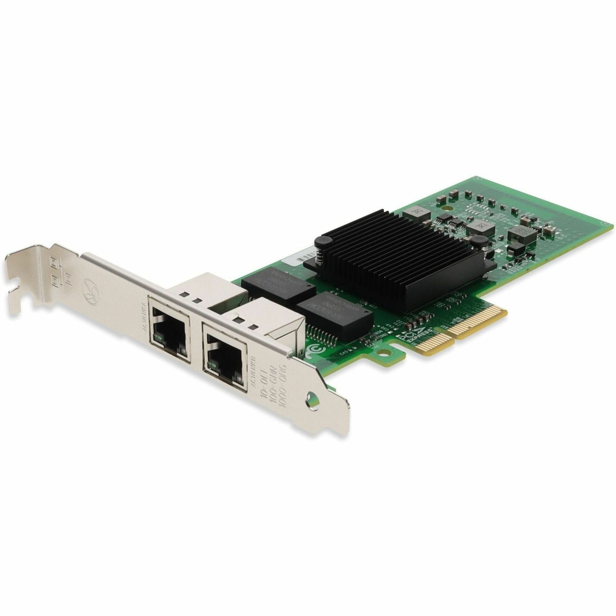 AddOn HP 412648-B21 Comparable 10/100/1000Mbs Dual Open RJ-45 Port 100m PCIe x4 Network Interface Card - 412648-B21-AO