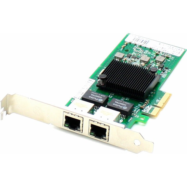AddOn Intel I350T2 Comparable 10/100/1000Mbs Dual Open RJ-45 Port 100m PCIe x4 Network Interface Card - I350T2-AO