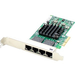 AddOn HP 538696-B21 Comparable 10/100/1000Mbs Quad Open RJ-45 Port 100m PCIe x4 Network Interface Card - 538696-B21-AO