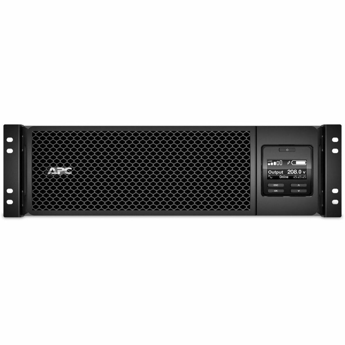 APC Smart-UPS On-Line, 5.4kVA, Rackmount 3U, 208V, 2x L6-20R+2x L6-30R NEMA outlets, Network Card+SmartSlot, Extended runtime, W/ rail kit - SRT5KRMXLT