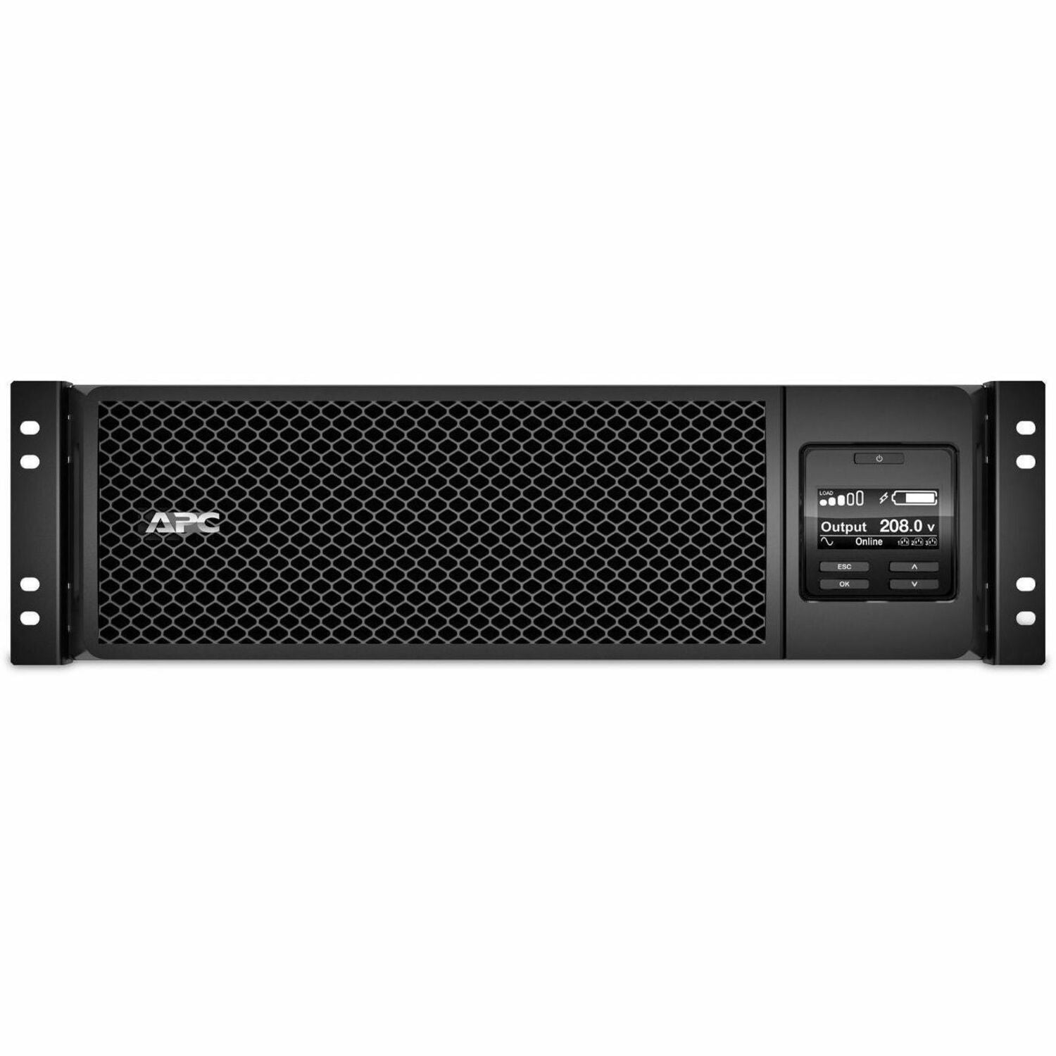 APC Smart-UPS On-Line, 5.4kVA, Rackmount 3U, 208V, 2x L6-20R+2x L6-30R NEMA outlets, Network Card+SmartSlot, Extended runtime, W/ rail kit - SRT5KRMXLT