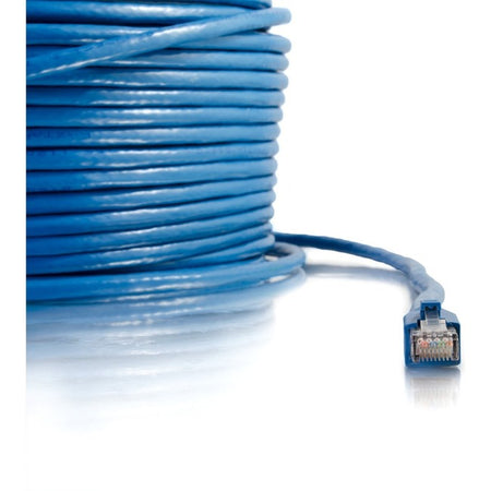 C2G 150ft Cat6 Snagless Solid Shielded Ethernet Cable - Cat6 Network Patch Cable - PoE - Blue - 43170