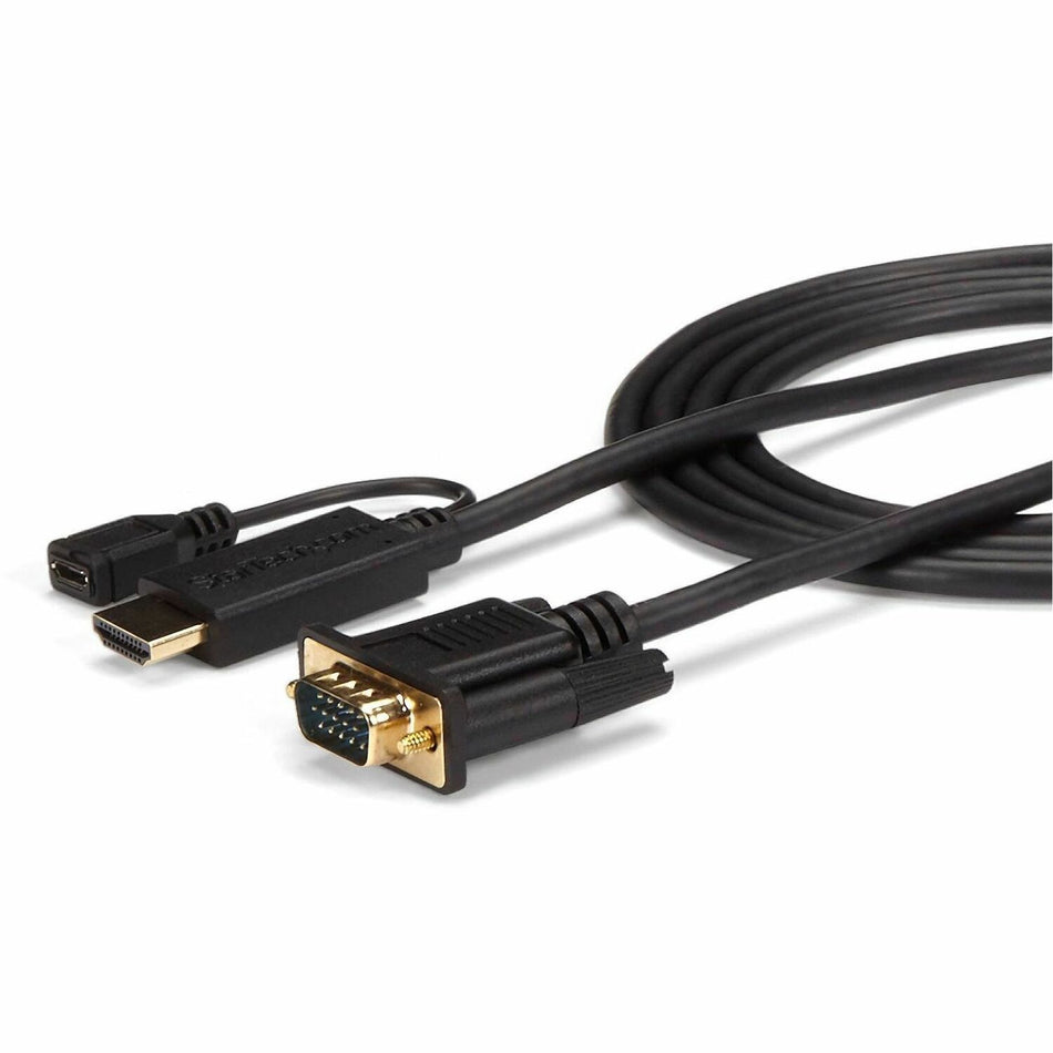 StarTech.com HDMI to VGA Cable - 6 ft / 2m - 1080p - 1920 x 1200 - Active HDMI Cable - Monitor Cable - Computer Cable - HD2VGAMM6