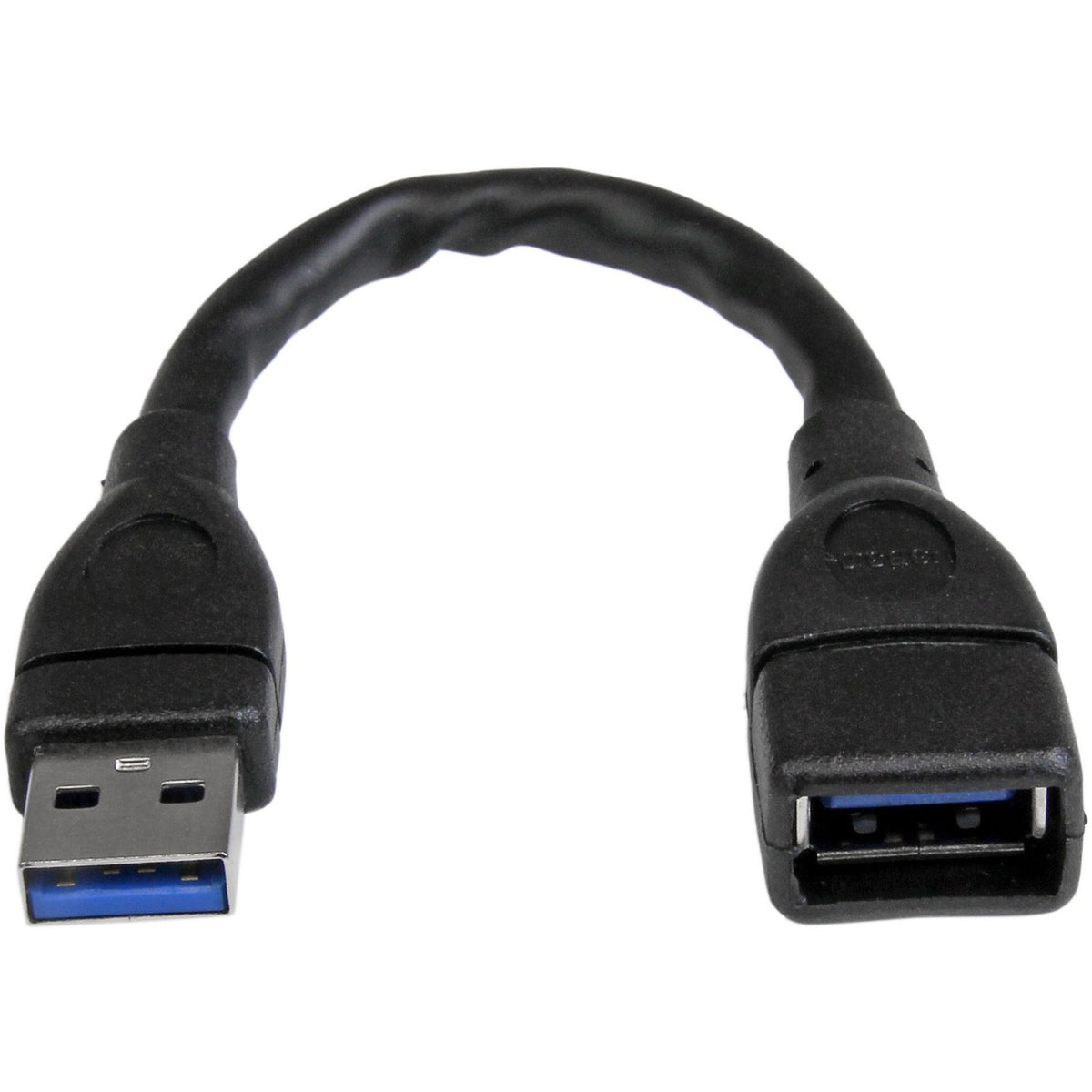 StarTech.com 6in Black USB 3.0 (5Gbps) Extension Adapter Cable A to A - M/F - USB3EXT6INBK