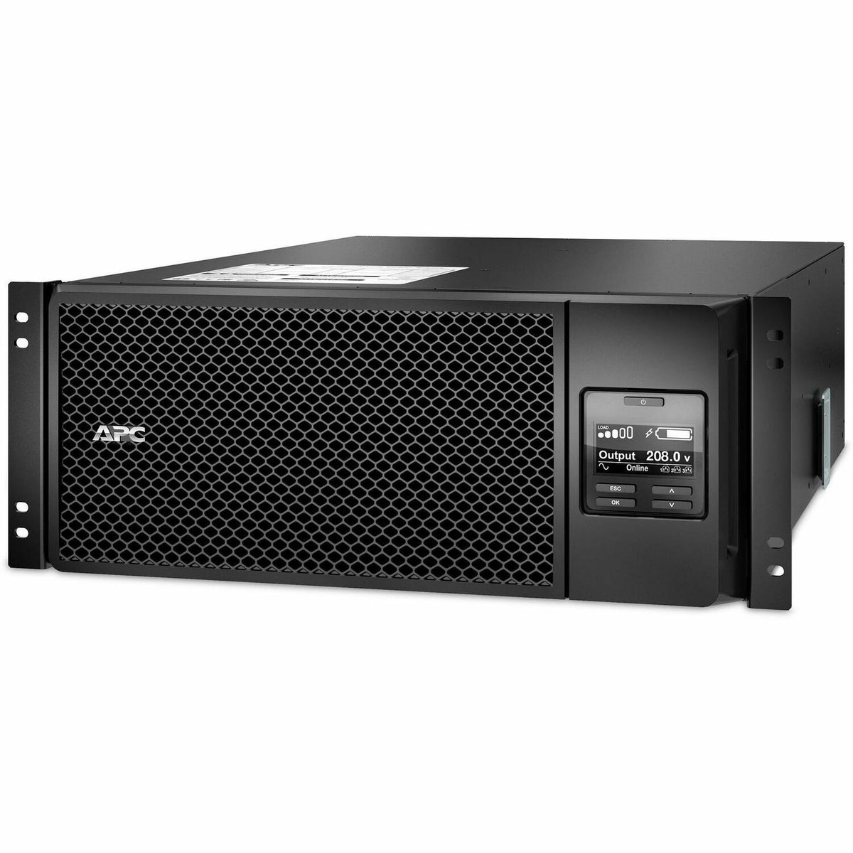 APC Smart-UPS On-Line, 6kVA/6kW, Rackmount 4U, 208V, 2x L6-20R+3x L6-30R NEMA outlets, Network Card+SmartSlot, Extended runtime, W/ rail kit - SRT6KRMXLT
