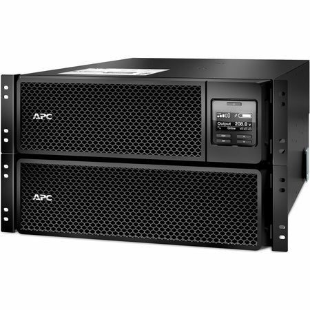 APC Smart-UPS On-Line, 10kVA/10kW, Rackmount 6U, 208V, 4x L6-20R+2x L6-30R NEMA outlets, Network Card+SmartSlot, Extended runtime, W/ rail kit - SRT10KRMXLT