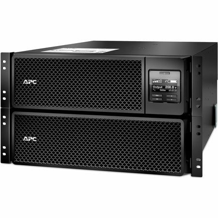 APC Smart-UPS On-Line, 10kVA/10kW, Rackmount 6U, 208V, 4x L6-20R+2x L6-30R NEMA outlets, Network Card+SmartSlot, Extended runtime, W/ rail kit - SRT10KRMXLT