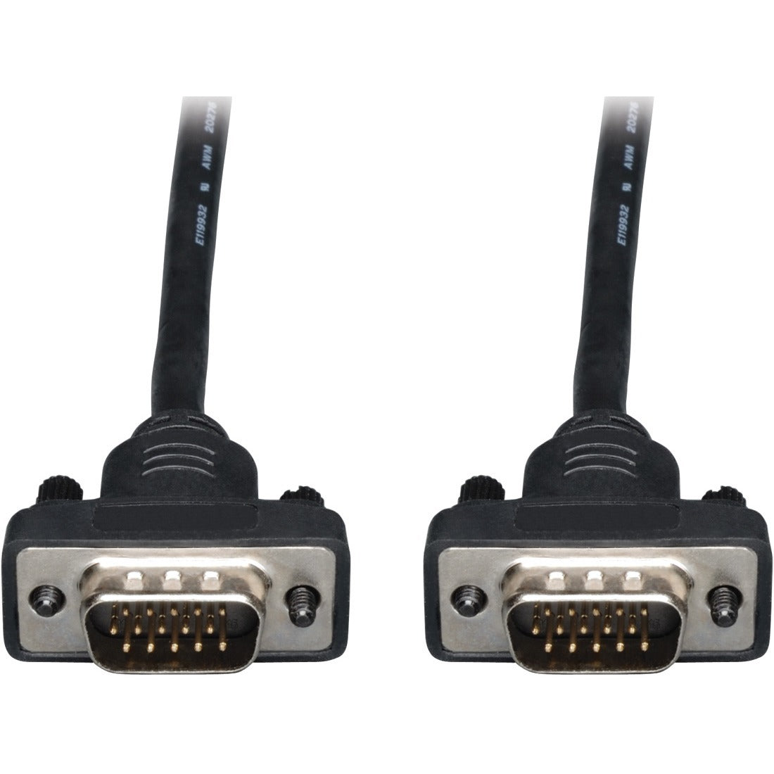 Eaton Tripp Lite Series Low-Profile VGA High-Resolution RGB Coaxial Cable (HD15 M/M), 15 ft. (4.57 m) - P502-015-SM