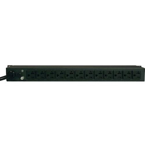 Tripp Lite by Eaton 2kW Single-Phase Local Metered PDU, 100-127V Outlets (12 5-15/20R), L5-20P/5-20P Input, 6 ft. (1.83 m) Cord, 1U Rack-Mount - PDUMH20-6