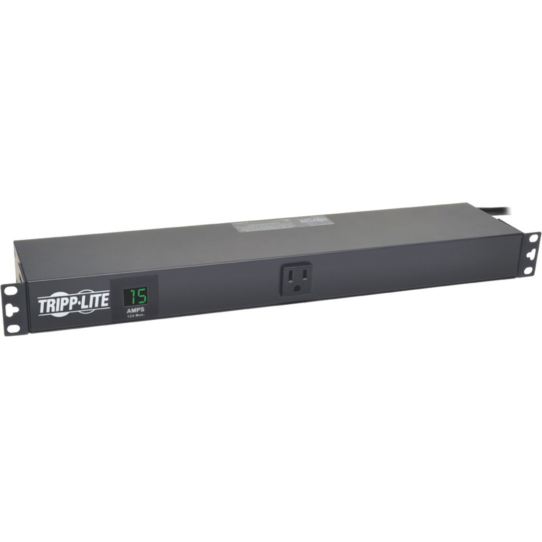 Tripp Lite by Eaton 1.5kW Single-Phase Local Metered PDU, 100-127V Outlets (13 5-15R), 5-15P, 100-127V Input, 15 ft. (4.57 m) Cord, 1U Rack-Mount - PDUMH15-RA