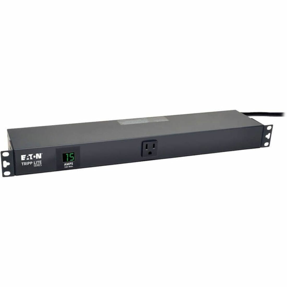 Tripp Lite by Eaton PDU 1.5kW Single-Phase Local Metered PDU 100-127V Outlets (13 5-15R) 5-15P 100-127V Input 15 ft. (4.57 m) Cord 1U Rack-Mount - PDUMH15-RA