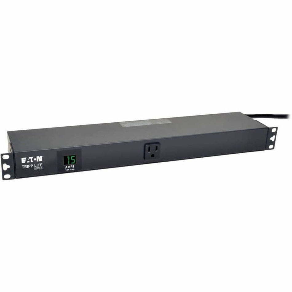 Tripp Lite by Eaton PDU 1.5kW Single-Phase Local Metered PDU 100-127V Outlets (13 5-15R) 5-15P 100-127V Input 15 ft. (4.57 m) Cord 1U Rack-Mount - PDUMH15-RA