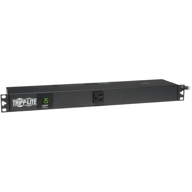 Tripp Lite by Eaton 1.5kW Single-Phase Local Metered PDU, 100-127V Outlets (13 5-15R), 5-15P Input with 6 ft. (1.83 m) Cord, 1U Rack-Mount - PDUMH15-6