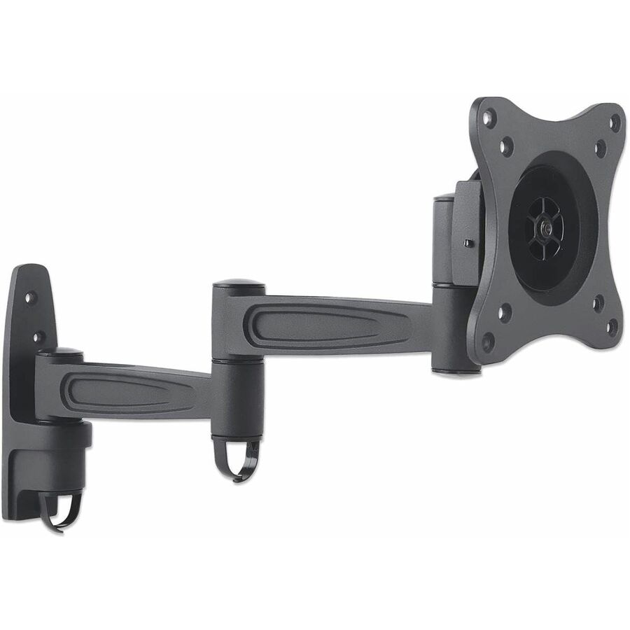 Wall Mount for TV & Monitors (Full Motion), For screens 13" to 27" , VESA compatability: 75x75mm and 100x100mm - check the dimensions of the four mounting holes on back of screen to ensure it fits, Max 15kg, Black, Bracket, Lifetime Warranty - 423670