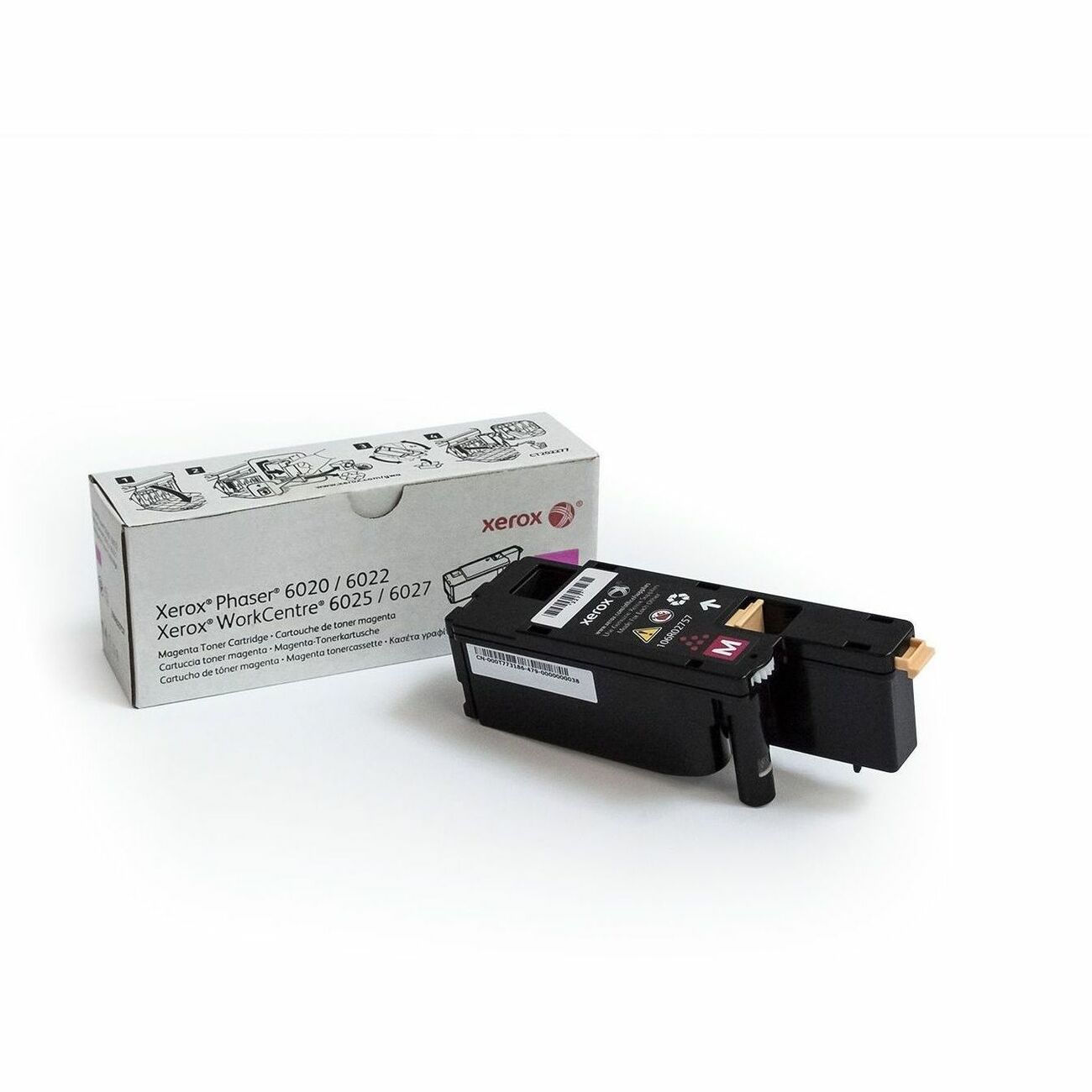 Xerox Genuine Phaser&reg; 6020/6022, WorkCentre&reg; 6025/6027 Magenta Standard capacity Toner Cartridge (1000 Pages) - 106R02757 - 106R02757