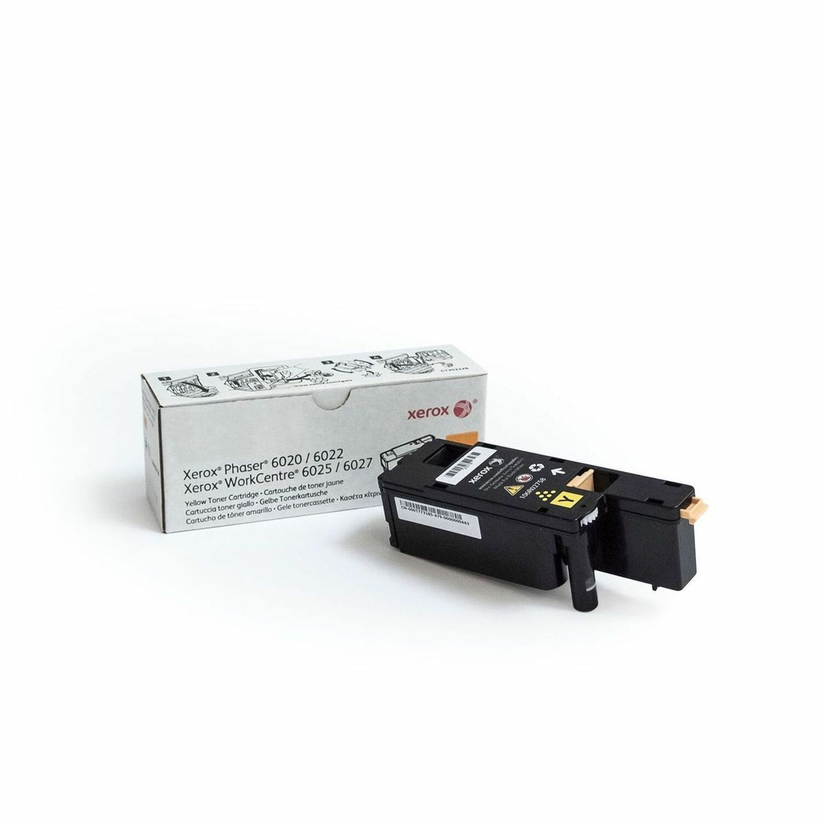 Xerox Genuine Phaser&reg; 6020/6022, WorkCentre&reg; 6025/6027 Yellow Standard capacity Toner Cartridge (1000 Pages) - 106R02758 - 106R02758