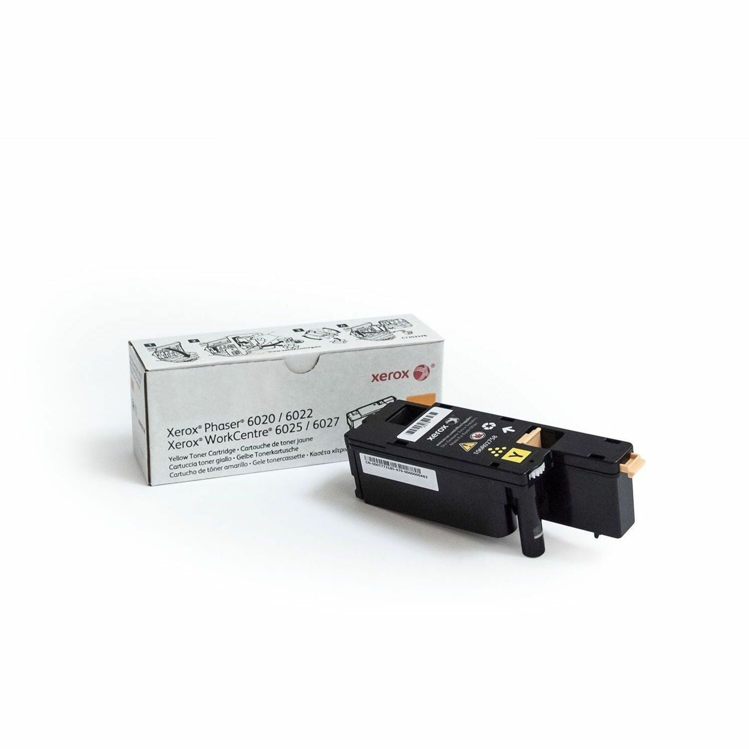 Xerox Genuine Phaser&reg; 6020/6022, WorkCentre&reg; 6025/6027 Yellow Standard capacity Toner Cartridge (1000 Pages) - 106R02758 - 106R02758