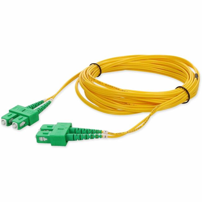 AddOn 2m ASC (Male) to ASC (Male) Yellow OS2 Duplex Fiber OFNR (Riser-Rated) Patch Cable - ADD-ASC-ASC-2M9SMF