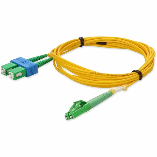 AddOn 2m ALC (Male) to ASC (Male) Yellow OS2 Duplex Fiber OFNR (Riser-Rated) Patch Cable - ADD-ALC-ASC-2M9SMF