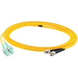 AddOn 2m ASC (Male) to ST (Male) Yellow OS2 Simplex Fiber OFNR (Riser-Rated) Patch Cable - ADD-ASC-ST-2MS9SMF