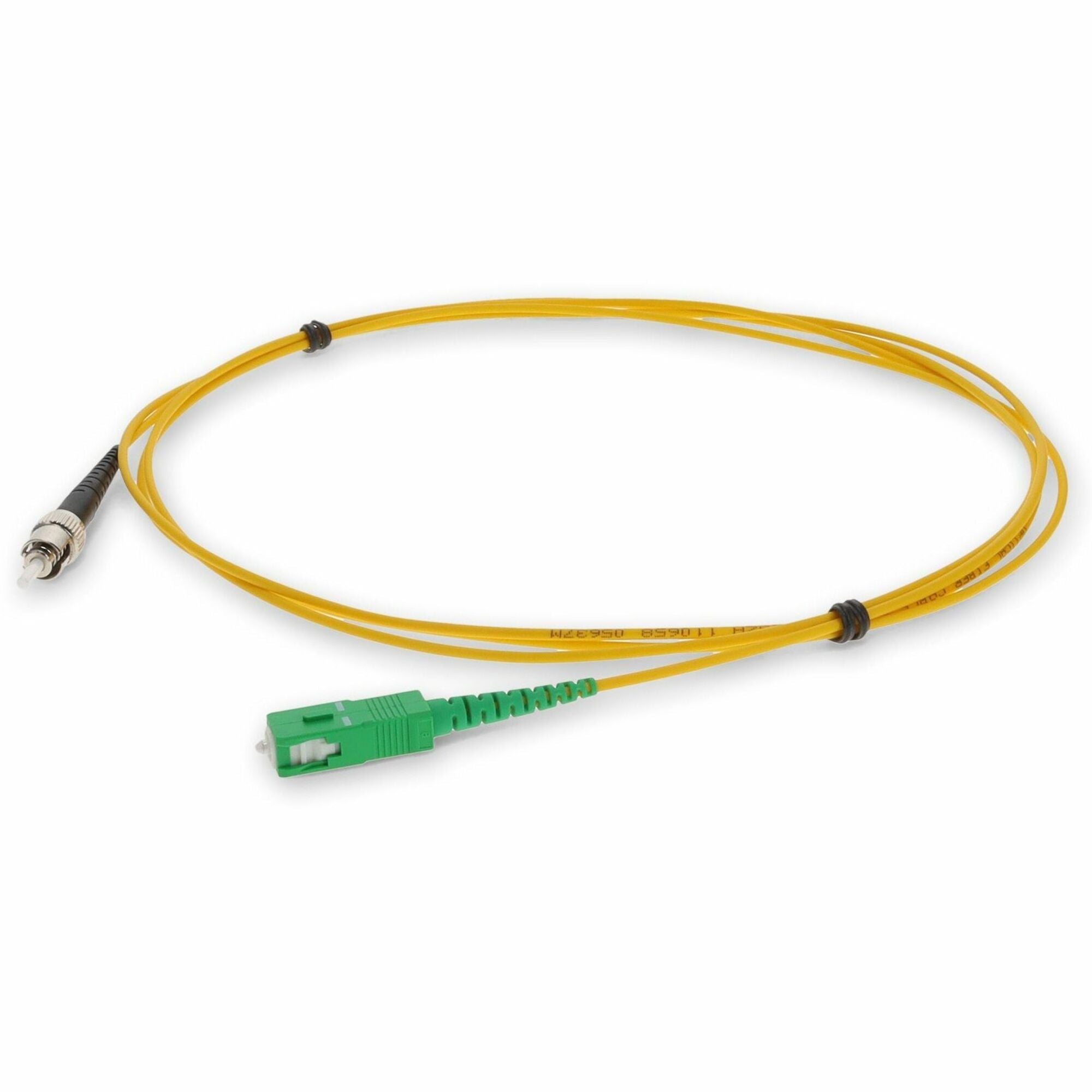 AddOn 2m ASC to ST Yellow OS2 Simplex OFNR (Riser-Rated) SMF Fiber Patch Cable - ADD-ASC-ST-2MS9SMF