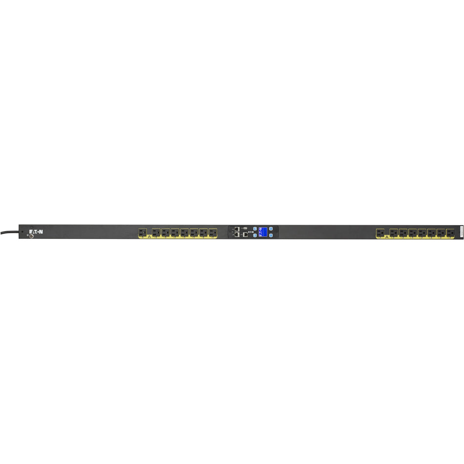 Eaton Managed rack PDU, 0U, 5-15P input, 1.44 kW max, 120V, 12A, 10 ft cord, Single-phase, Black, Outlets: (16) 5-15R - EMA112-10