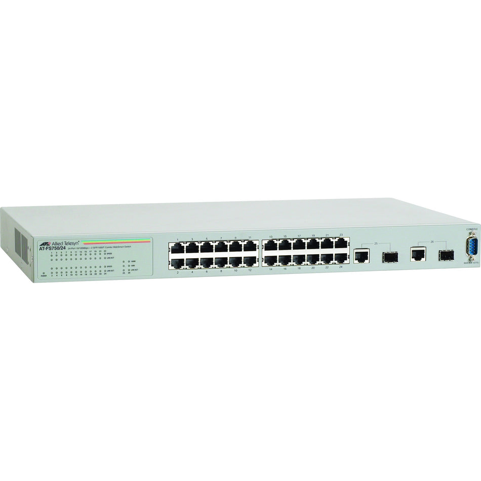 Allied Telesis Fast Ethernet WebSmart Switch - AT-FS750/28-10