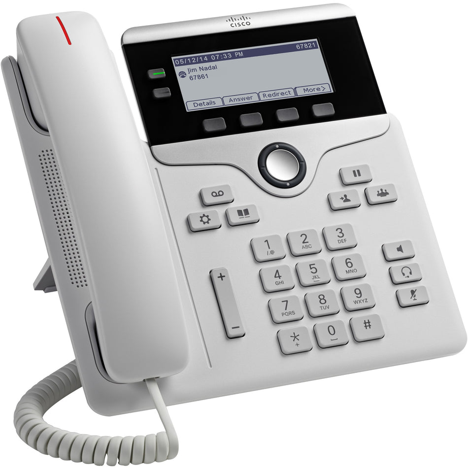 Cisco 7821 IP Phone - Corded - Wall Mountable, Desktop - White - CP-7821-W-K9=