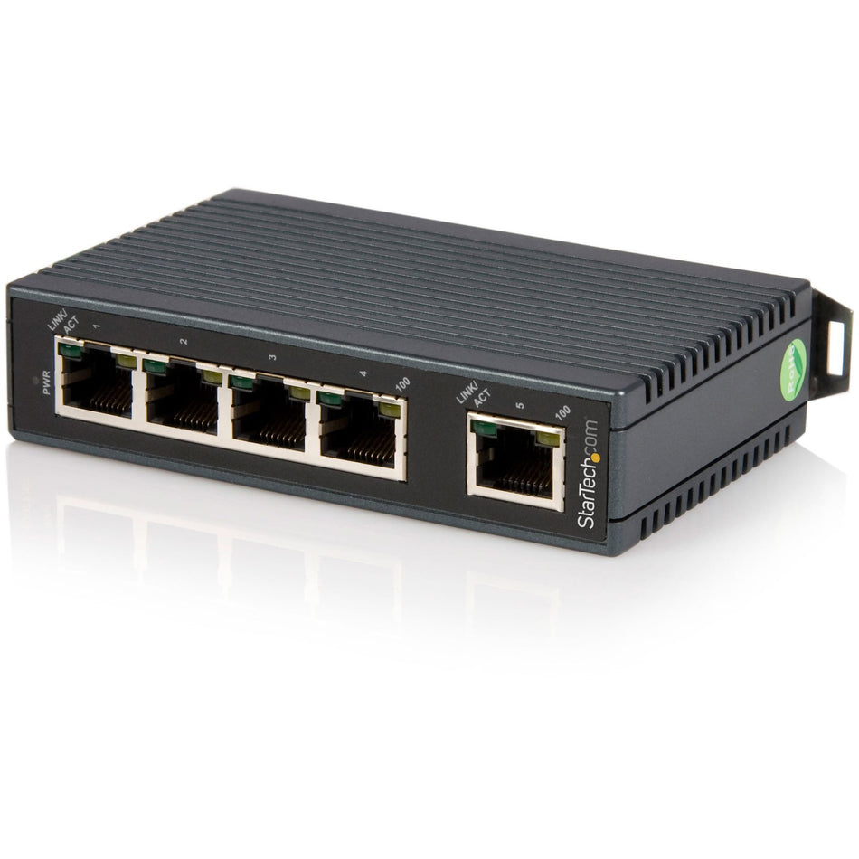 StarTech.com 5 Port Industrial Ethernet Switch - DIN Rail Mountable - IES5102