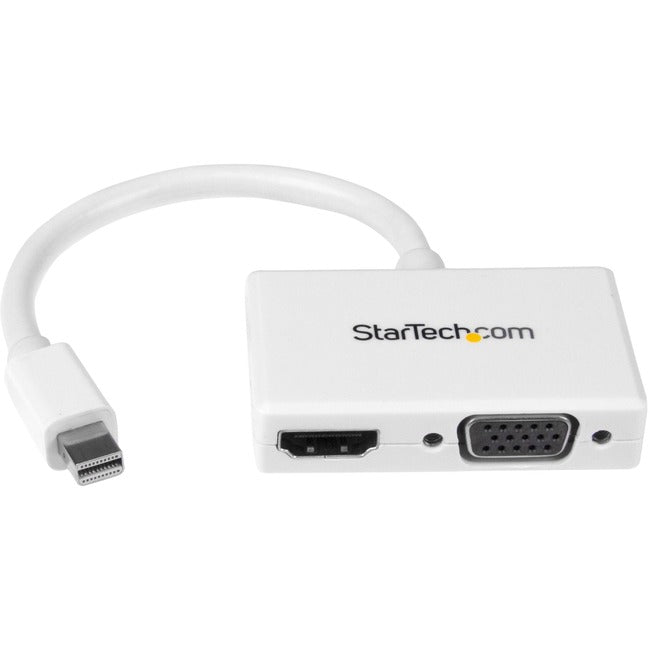 StarTech.com Travel A/V Adapter - 2-in-1 Mini DisplayPort to HDMI or VGA Converter - White - MDP2HDVGAW