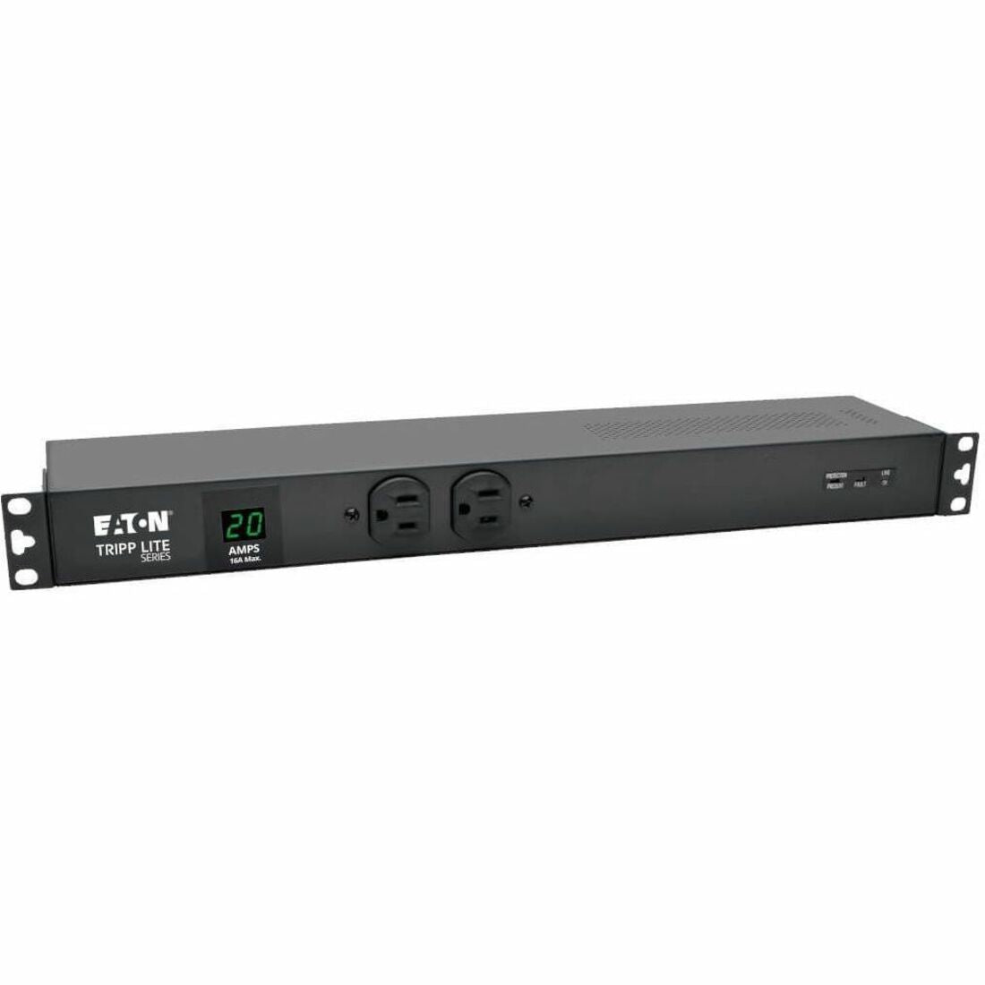Tripp Lite by Eaton PDU 2kW Single-Phase Local Metered PDU + ISOBAR Surge Suppression, 3840 Joules, 100-127V Outlets (12 5-20R, 2 5-15R), L5-20P/5-20P, 15 ft. (4.57 m) Cord, 1U Rack-Mount - PDUMH20-ISO