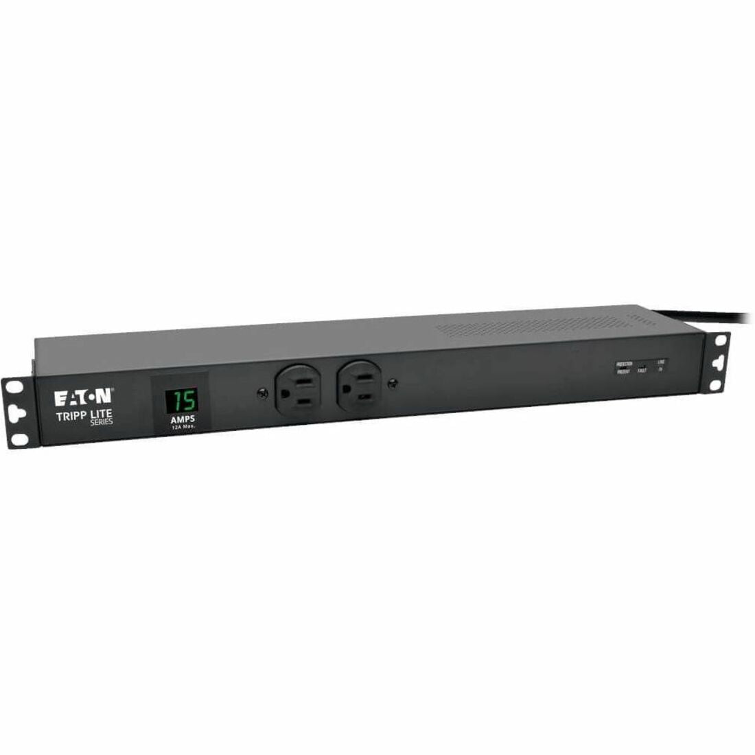 Tripp Lite by Eaton PDU 1.5kW Single-Phase Local Metered PDU + ISOBAR Surge Suppression 3840 Joules 100-127V Outlets (14 5-15R) 5-15P 15 ft. (4.57 m) Cord 1U Rack-Mount - PDUMH15-ISO