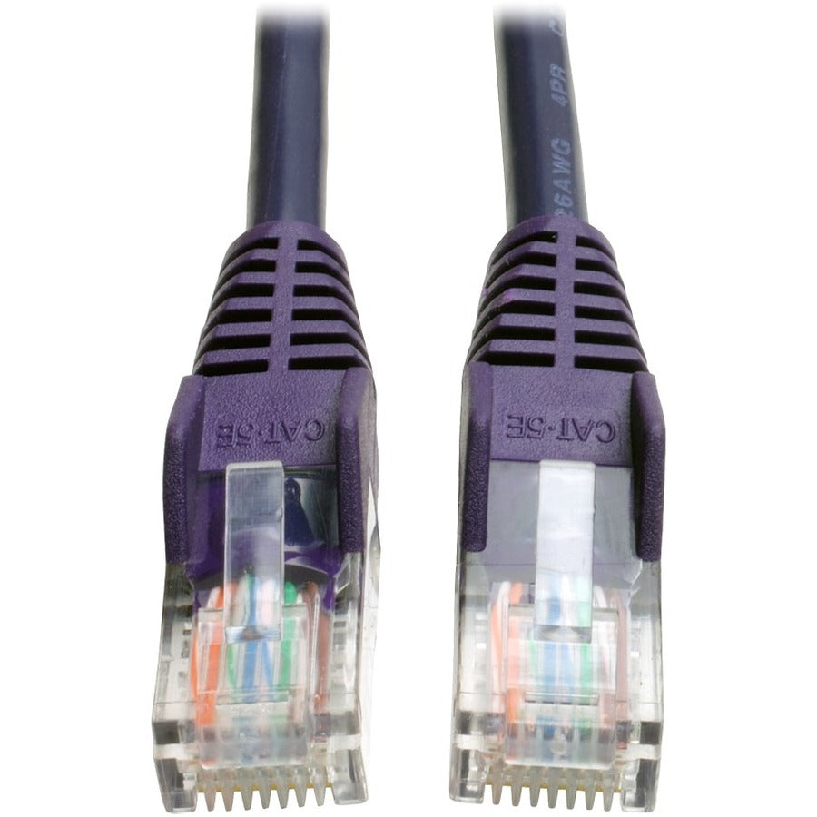 Eaton Tripp Lite Series Cat5e 350 MHz Snagless Molded (UTP) Ethernet Cable (RJ45 M/M), PoE - Purple, 5 ft. (1.52 m) - N001-005-PU