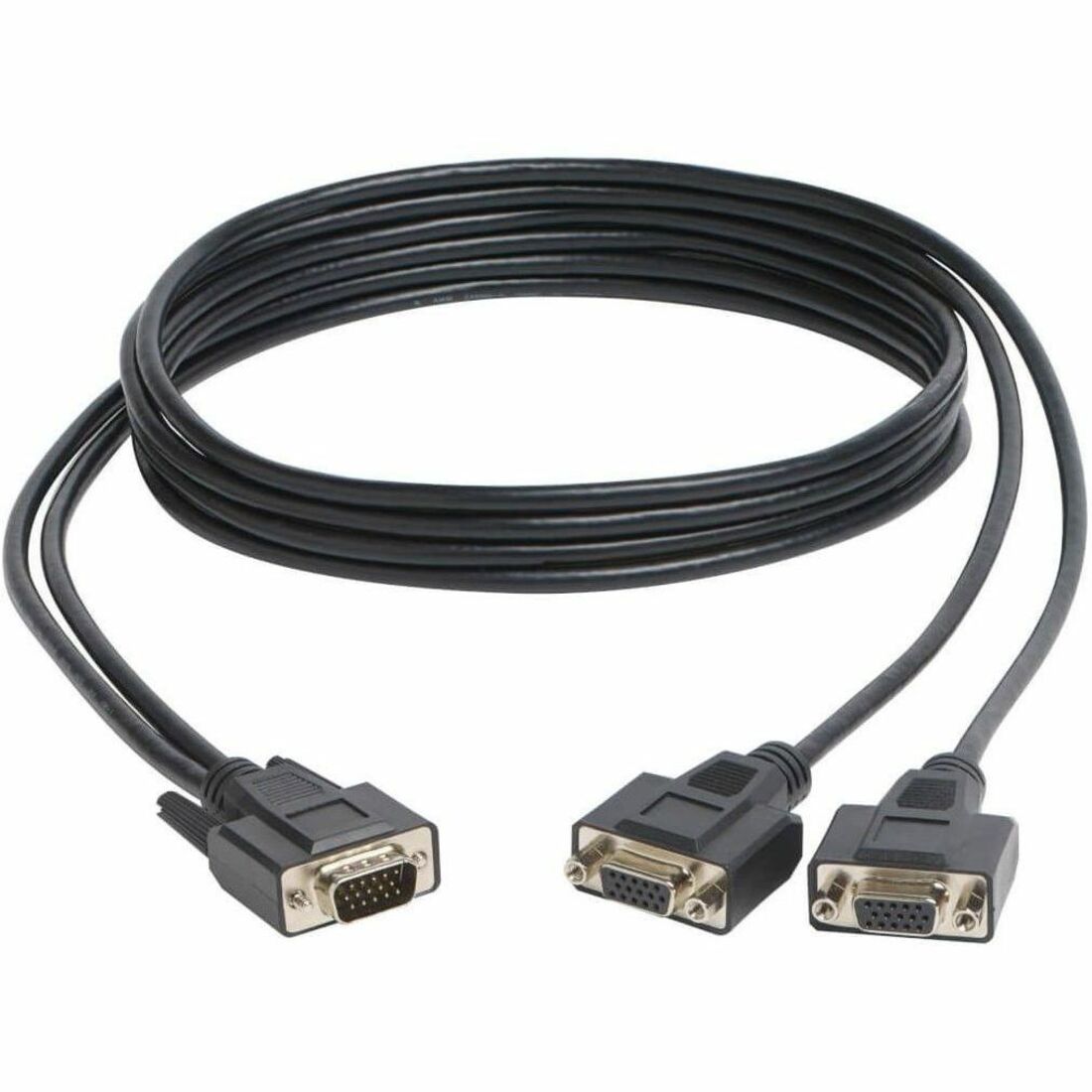 Eaton Tripp Lite Series High Resolution VGA Monitor Y Splitter Cable (HD15 M to 2x HD15 F), 6 ft. (1.83 m) - P516-006-HR