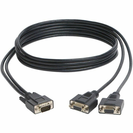 Eaton Tripp Lite Series High Resolution VGA Monitor Y Splitter Cable (HD15 M to 2x HD15 F), 6 ft. (1.83 m) - P516-006-HR