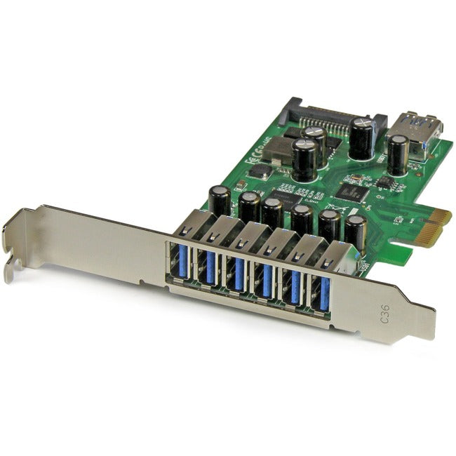 StarTech.com 7 Port PCI Express USB 3.0 Card - 5Gbps - Standard and Low-Profile Design - PEXUSB3S7