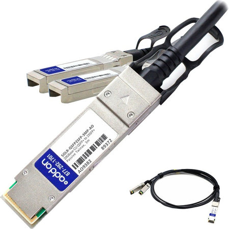 AddOn Solarflare SOLR-QSFP2SFP-3MP Compatible TAA Compliant 20GBase-CU QSFP+ to 2xSFP+ Direct Attach Cable (Passive Twinax, 3m) - SOLR-QSFP2SFP-3MP-AO