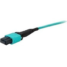 AddOn 1ft MPO (Female) Aqua OM3 Loopback Simplex PVC Fiber Patch Cable - ADD-MPOF-LB-OM3