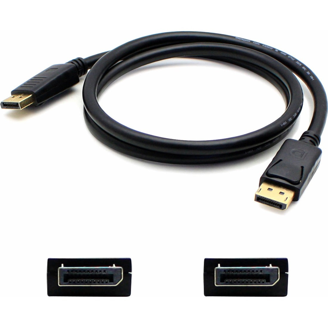 5PK 6ft HP VN567AA Compatible DisplayPort 1.2 Male to DisplayPort 1.2 Male Black Cables For Resolution Up to 2560x1600 (WQXGA) - VN567AA-AO-5PK