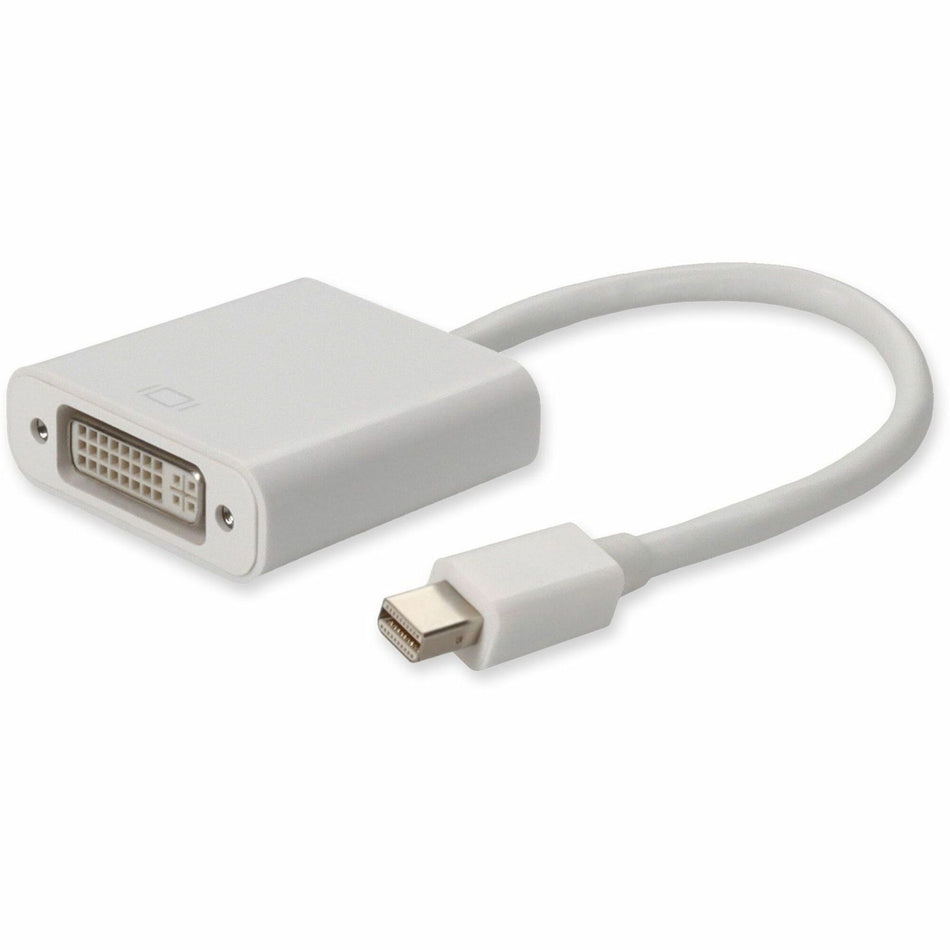 AddOn Apple Computer&reg; MB570Z/B Compatible Mini-DisplayPort 1.1 Male to DVI-I (29 pin) Female White Adapter For Resolution Up to 1920x1200 (WUXGA) - MB570Z/B-AO