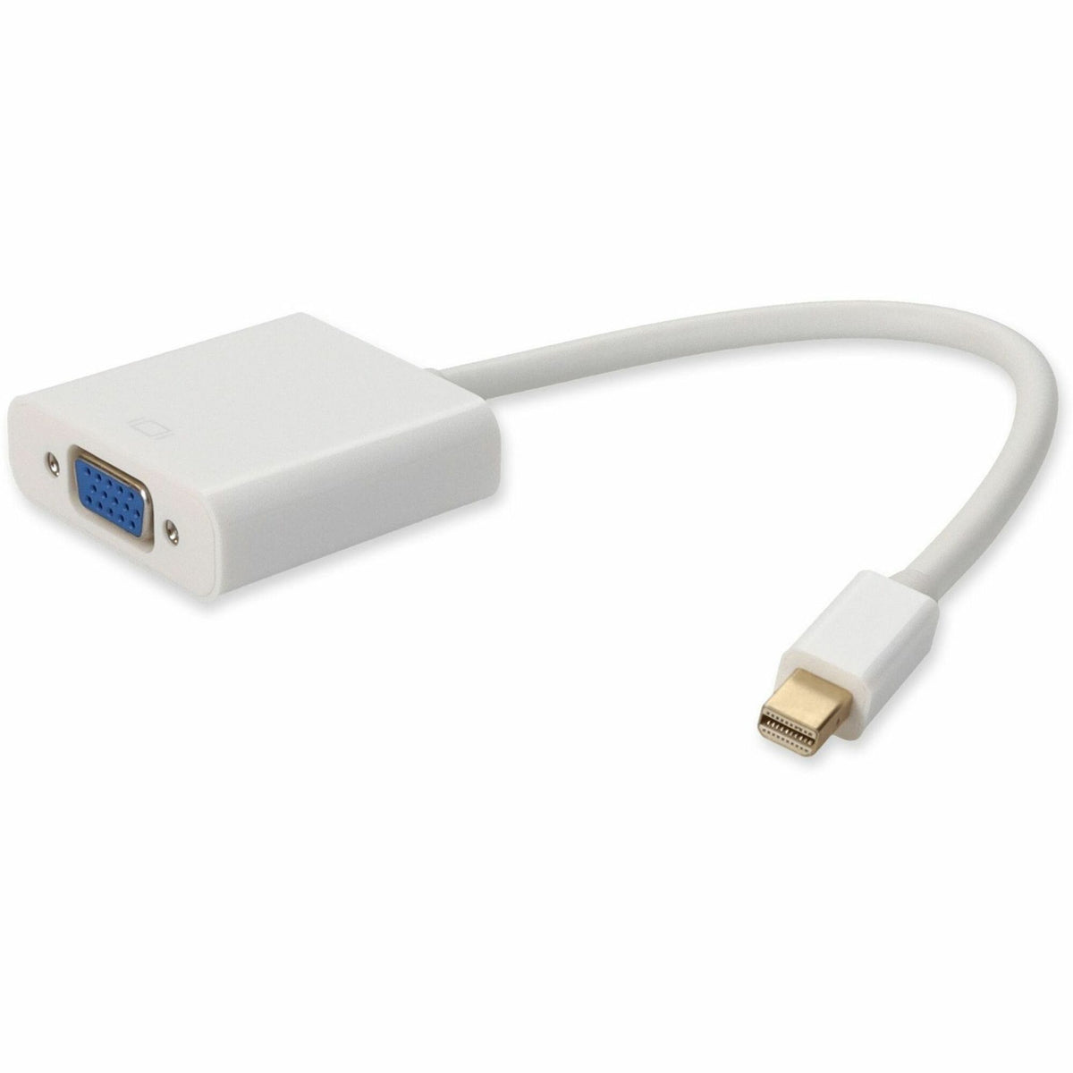 AddOn Apple Computer&reg; MB572Z/B Compatible Mini-DisplayPort 1.1 Male to VGA Female White Adapter Which Supports Ethernet Channel For Resolution Up to 1920x1200 (WUXGA) - MB572Z/B-AO