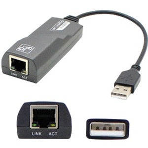 AddOn Lenovo 0A36322 Compatible USB 3.0 (A) Male to RJ-45 Female Gray & Black Adapter - 0A36322-AO