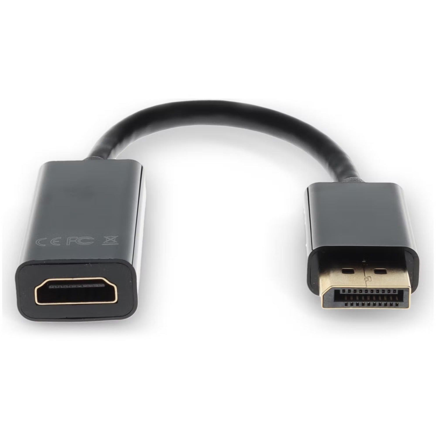 HP BP937AA Compatible DisplayPort 1.2 Male to HDMI 1.3 Female Black Adapter Which Requires DP++ For Resolution Up to 2560x1600 (WQXGA) - BP937AA-AO