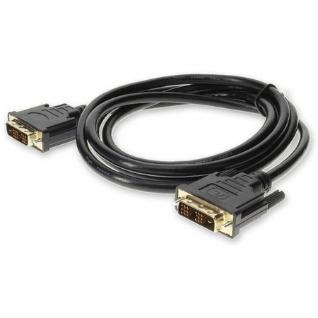 AddOn 6ft HP&reg; DC198A Compatible DVI-D Single Link (18+1 pin) Male to DVI-D Single Link (18+1 pin) Male Black Cable For Resolution Up to 1920x1200 (WUXGA) - DC198A-AO