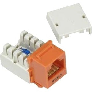 Unirise Cat6 Keystone Jack 110 Type Punch Down, Orange - KEYC6-ORG