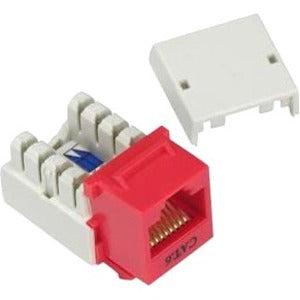 Unirise Cat6 Keystone Jack 110 Type Punch Down, Red - KEYC6-RED