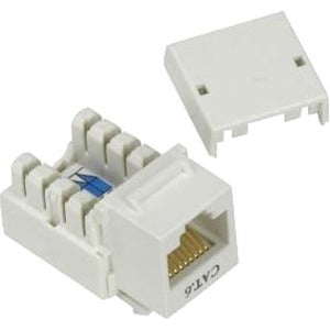 Unirise Cat6 Keystone Jack 110 Type Punch Down, White - KEYC6-WHT